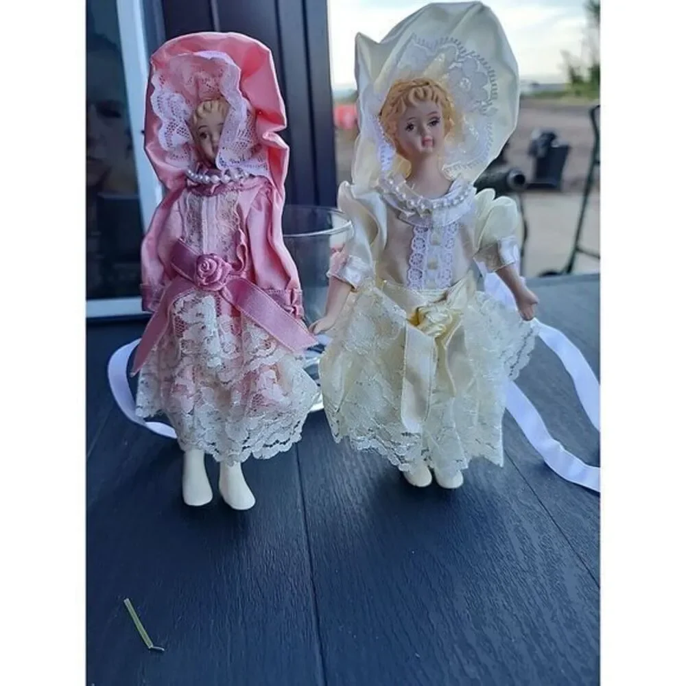 VICTORIAN PORCELAIN DOLL Ivory‎ Dress Smithsonian Christmas Tree Ornament Sealed